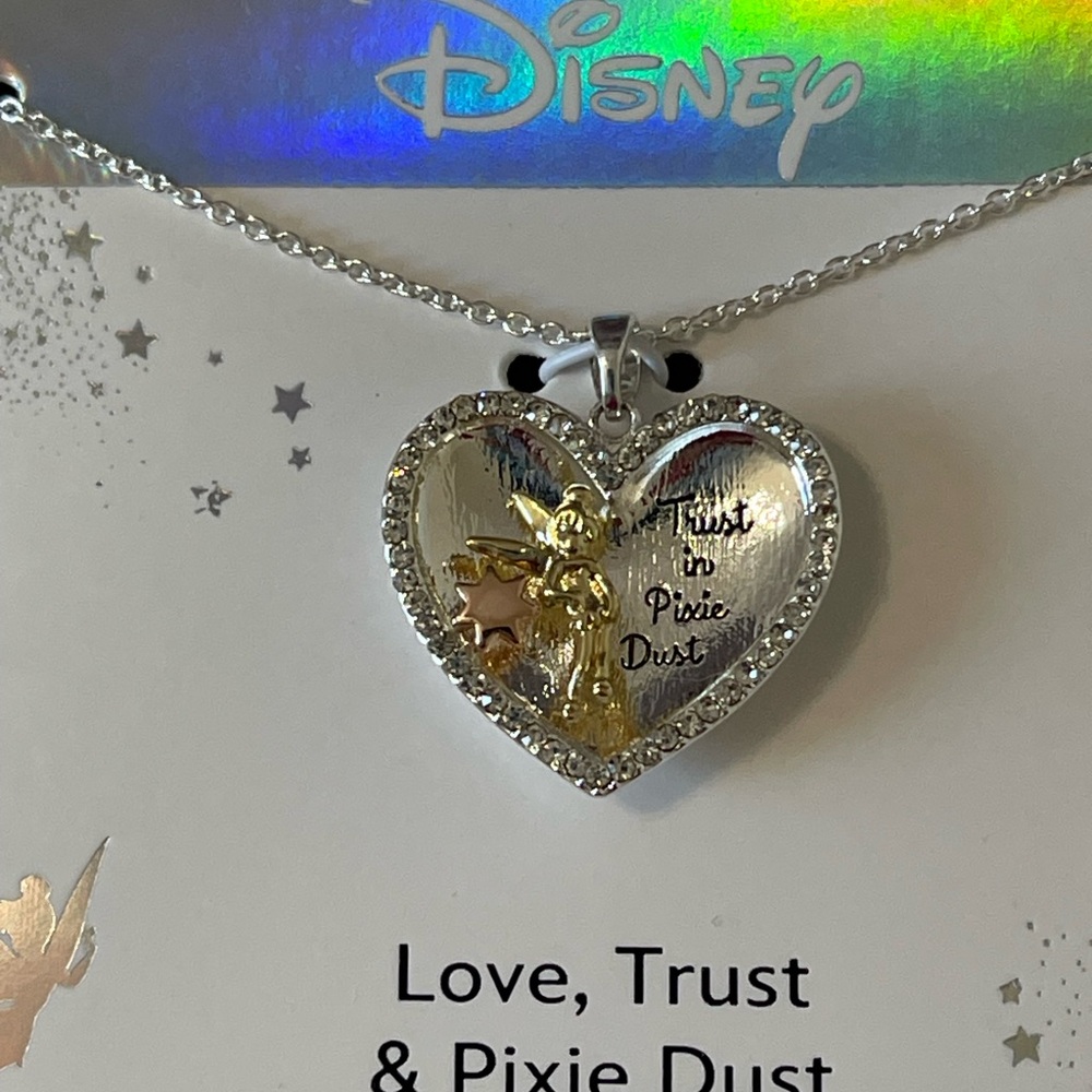 Disney Classics Jewelry | Tinker Bell Heart Pendant Necklace - Picture 5 of 8